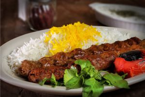 kabab koobideh is a very common dish in Iran